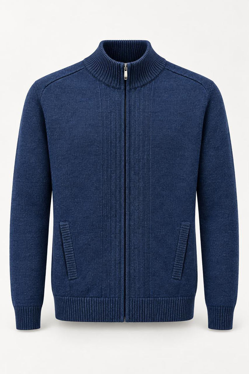 Blue Zip Sweater, Medium