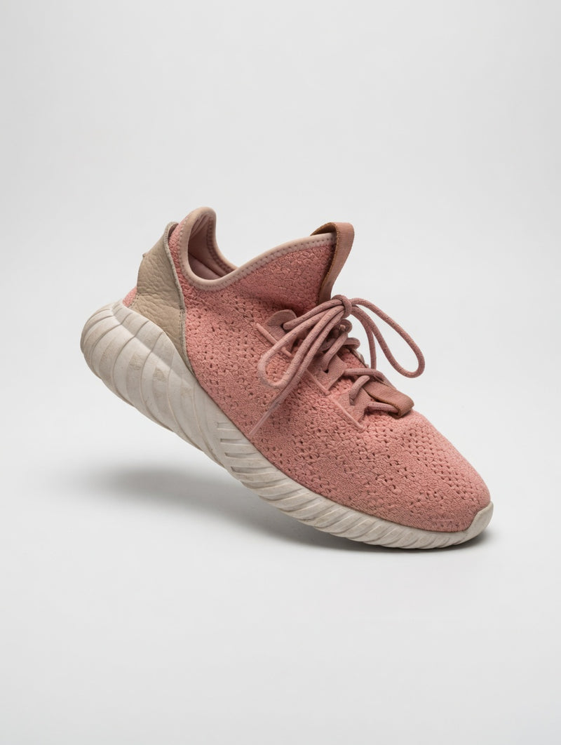 Adidas Pink Knit Running Shoes