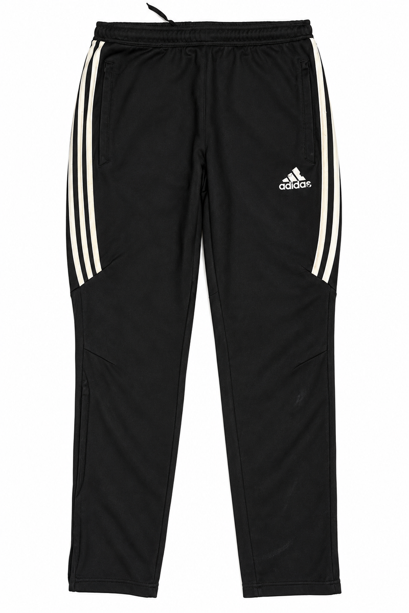 Adidas Black White Stripe Track Trousers | Large