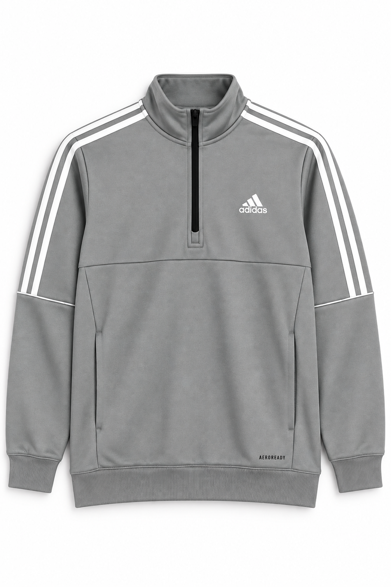 Adidas Grey Quarter Zip, Large