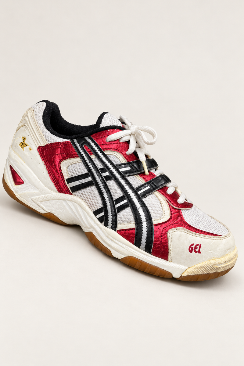 ASICS Red & White Sneakers, UK 9