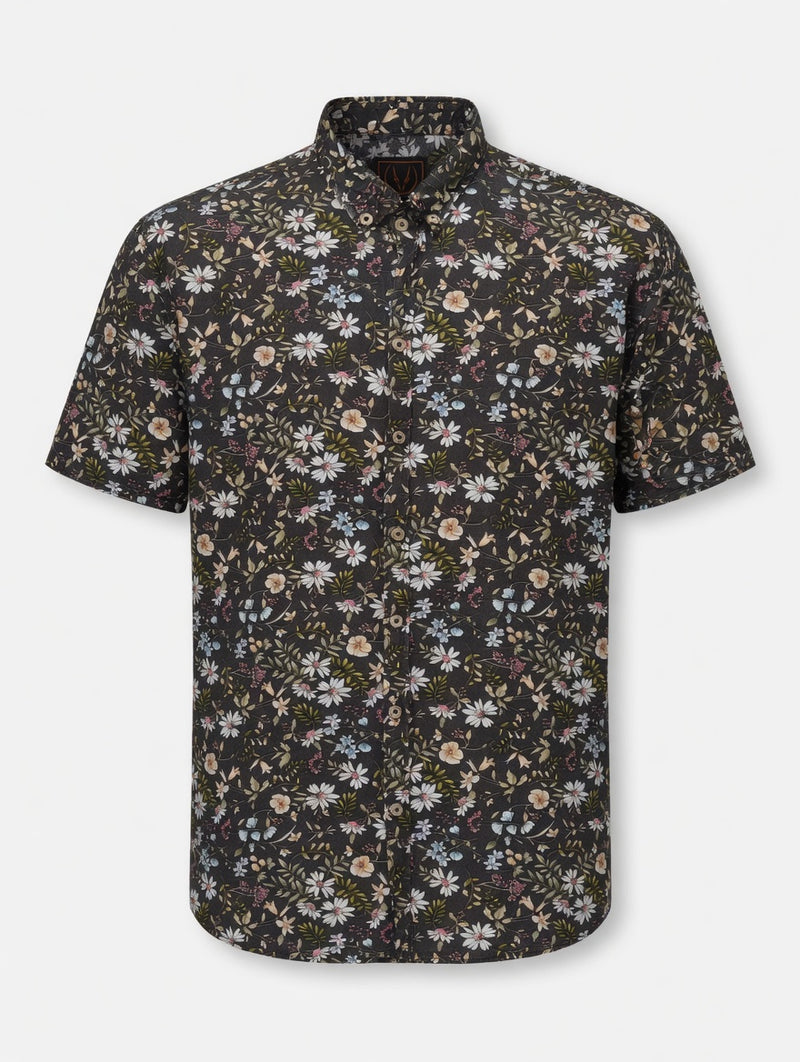 LuxHide Men's Floral Short Sleeve