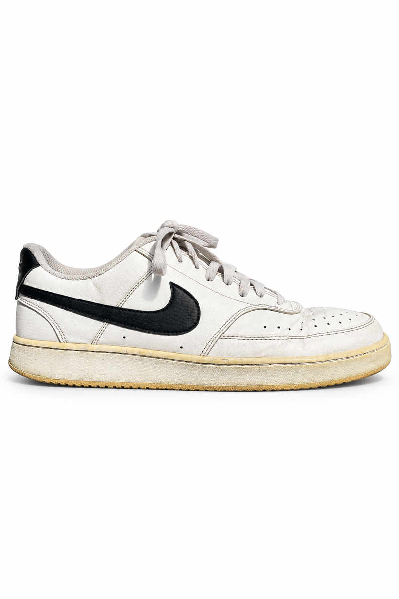 Nike Court Vision White Black Sneakers, UK 11