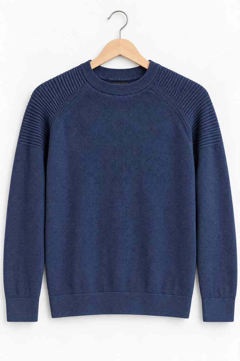 Primark Blue Textured Sweater, Medium