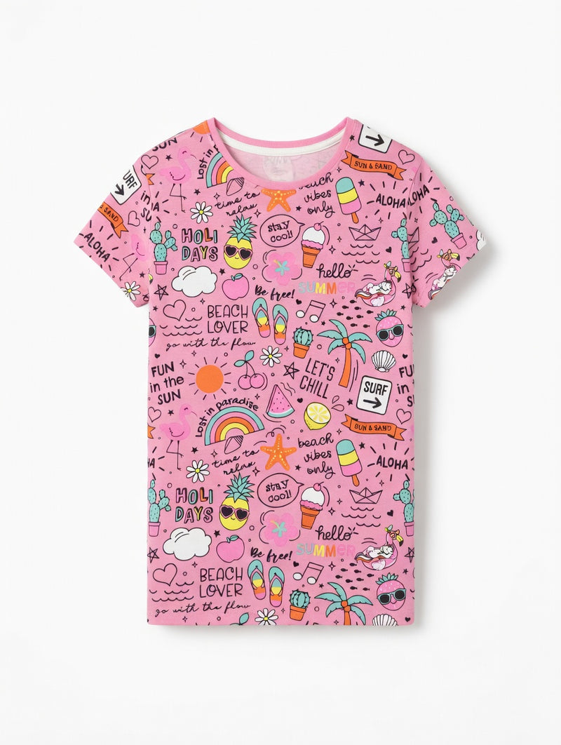 Girls Summer Doodle Graphic