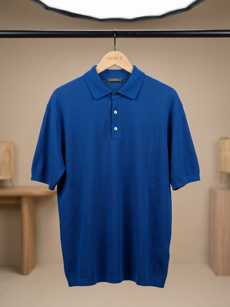 Royal Blue Polo Sweater, XL