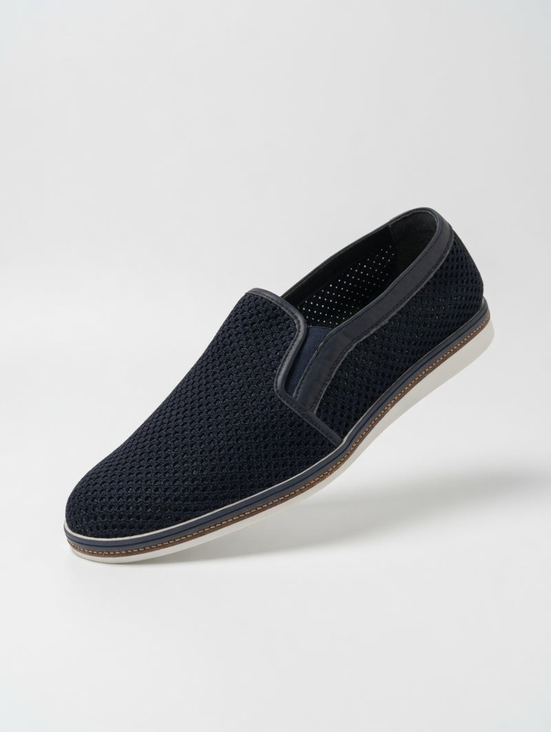 Lloyd Navy Blue Mesh Slip-On