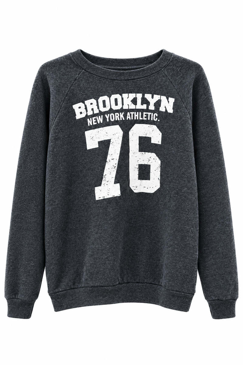 Charcoal Brooklyn 76 Graphic Sweatshirt | S