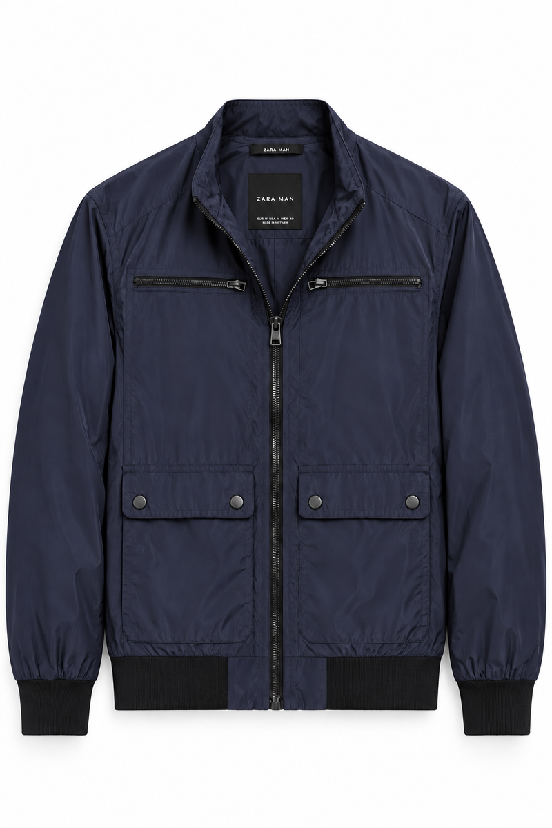 Zara Man Navy Jacket, Medium