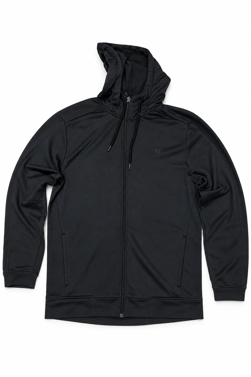 Russell Zip-Up Hoodie Black, Extra Large