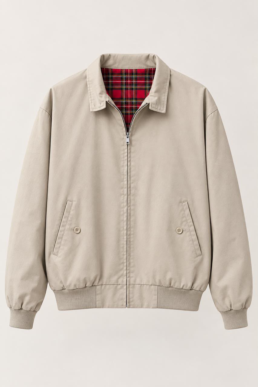 Beige Harrington Jacket, Large