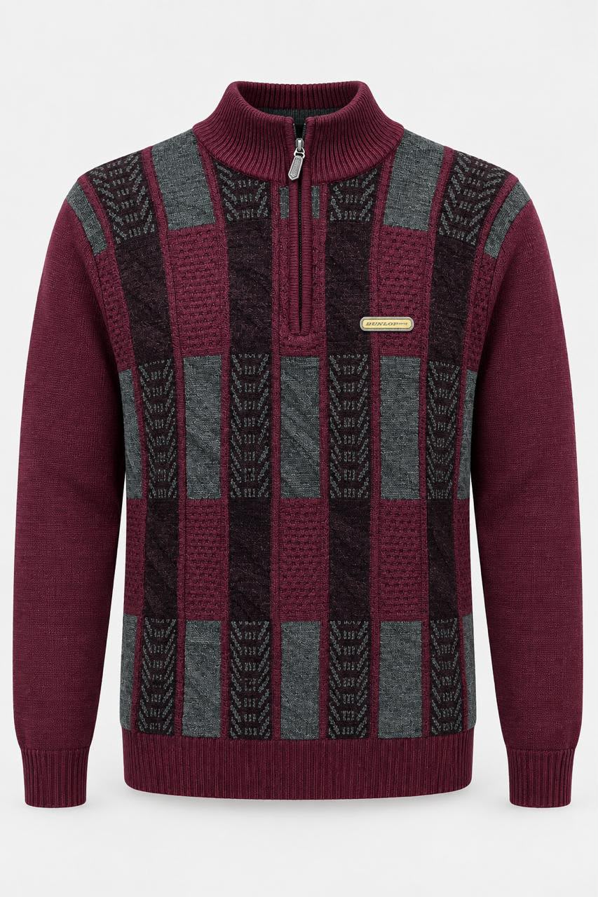 Dunlop Quarter Zip Sweater, Medium