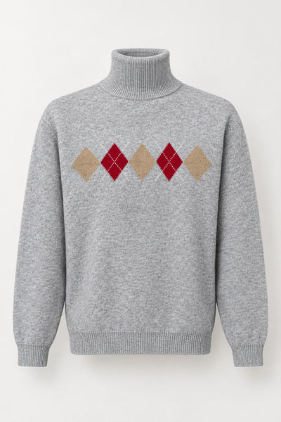 Grey Turtleneck Sweater, Medium