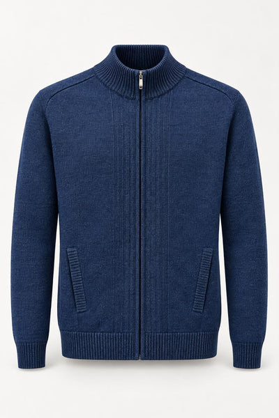 Blue Zip Sweater, Medium