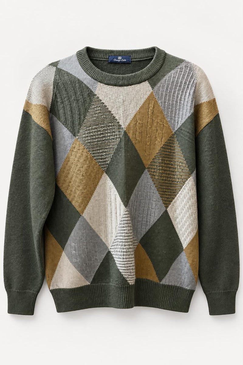 Diamond Knit Sweater, Large