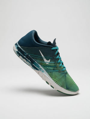 Nike Free Green & Blue Running Shoes