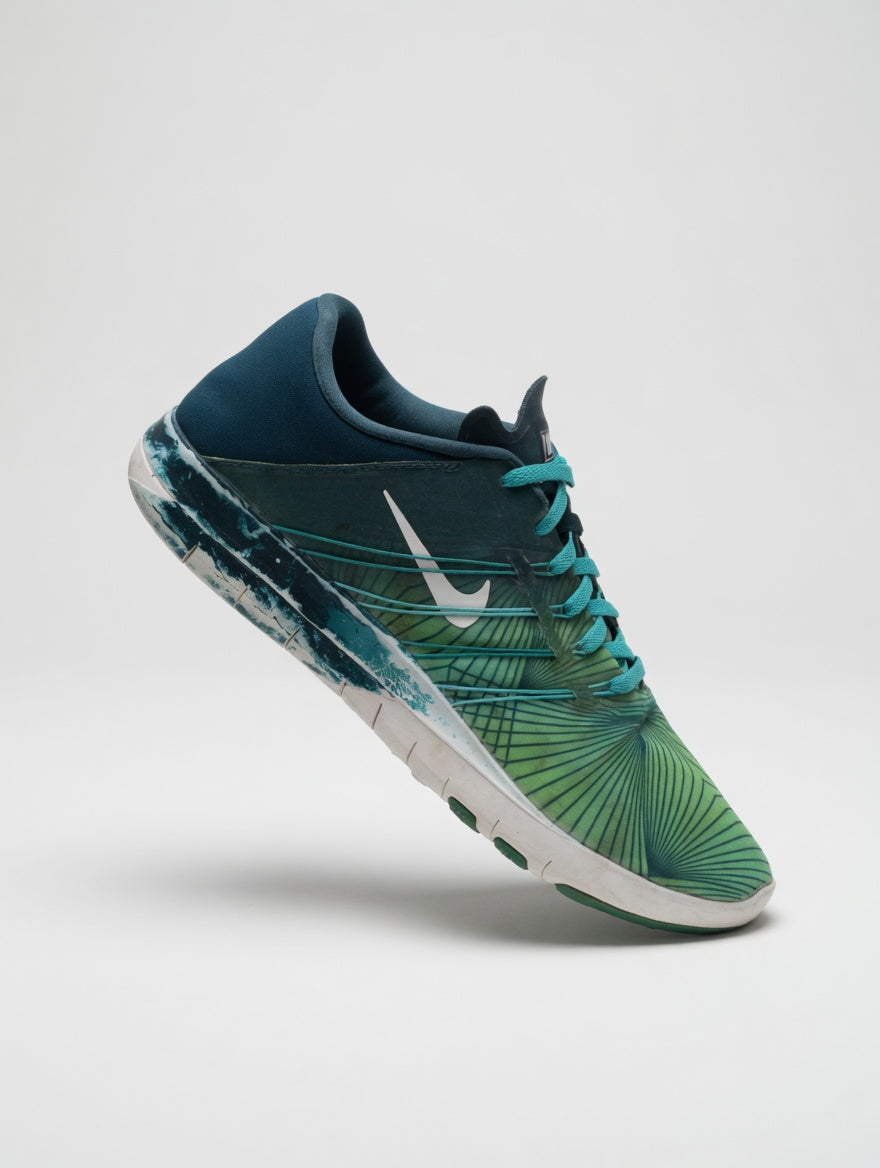 Nike Free Green & Blue Running Shoes