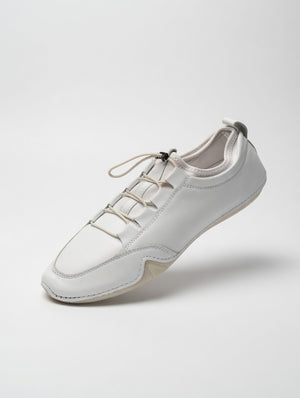 Jeep White Leather Casual Sneakers