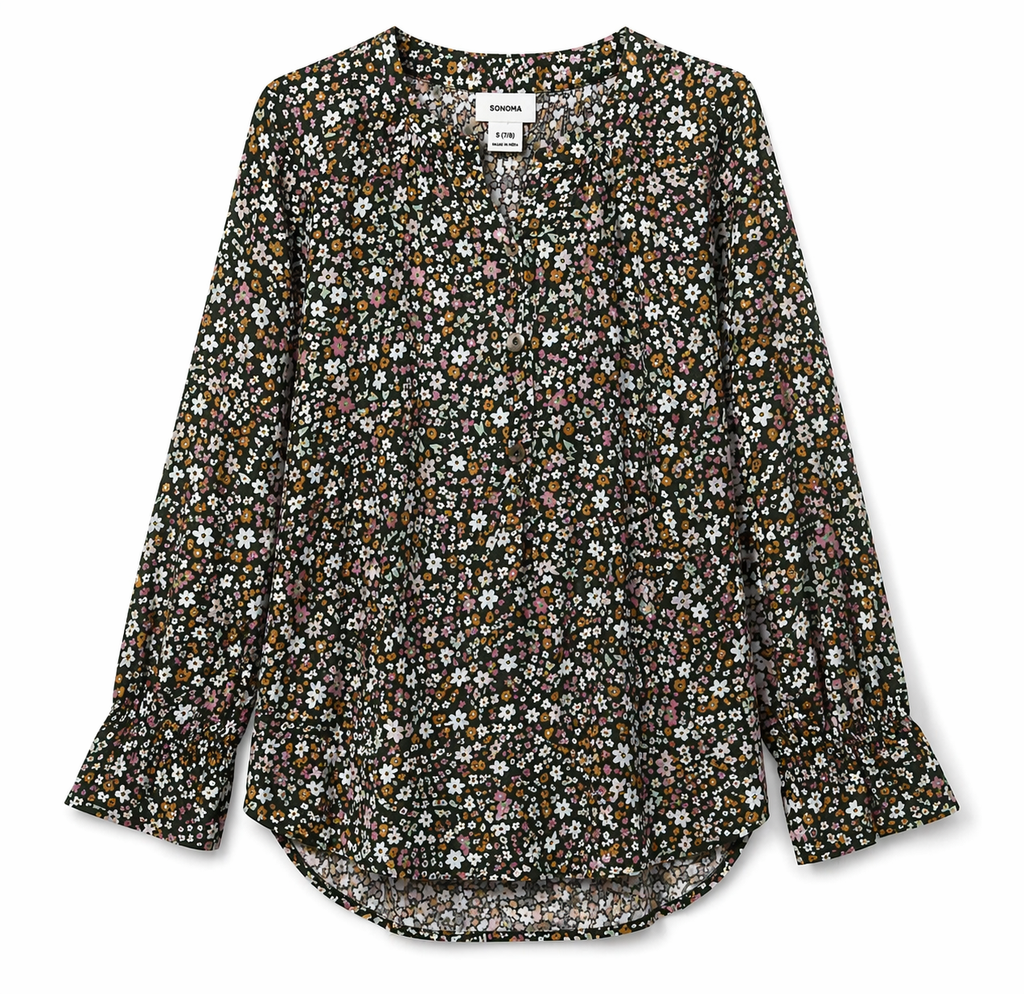 SONOMA Girls Floral Blouse