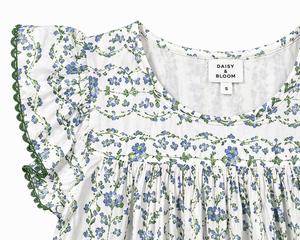 DAISY & BLOOM Girls White Floral Dress