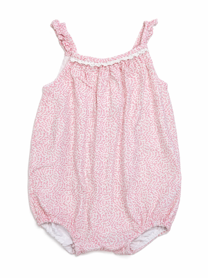 Girls Pink Pattern Romper