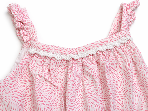 Girls Pink Pattern Romper