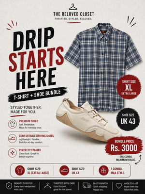 Jeep Casual Shoes + Check Shirt Bundle