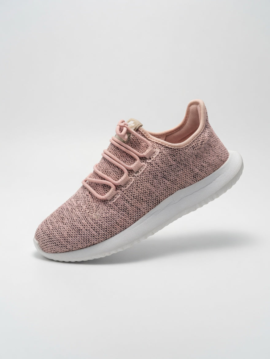 Adidas Pink Knit Running Shoes
