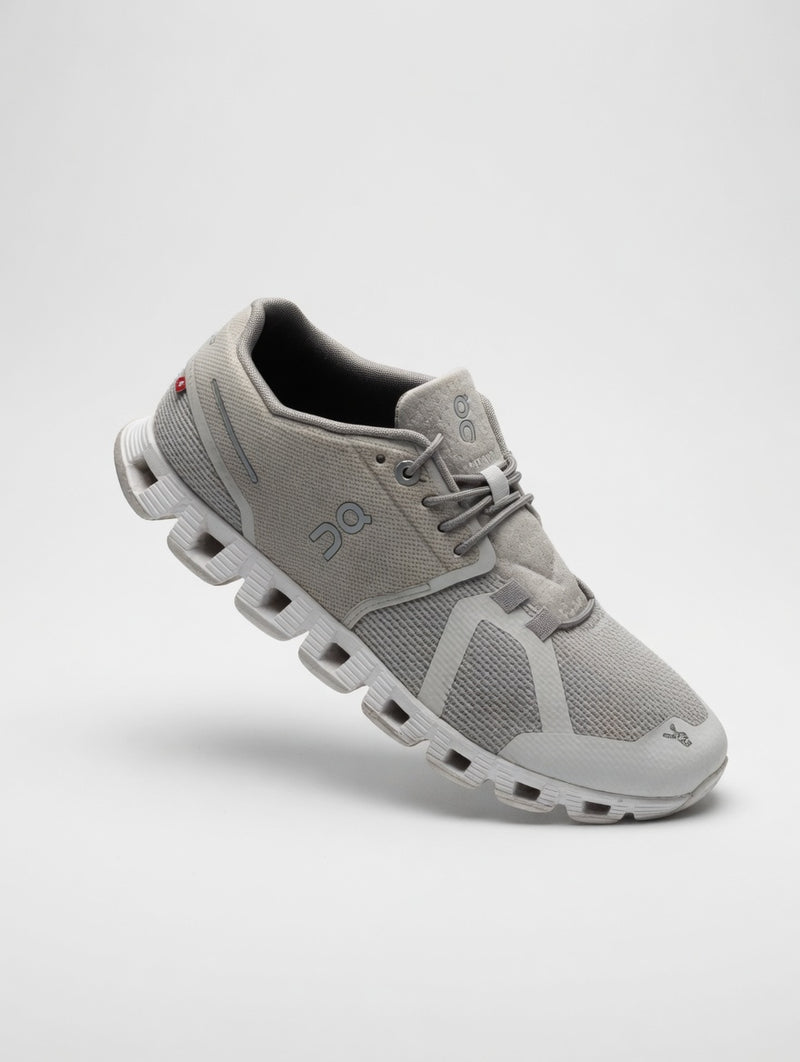 On Cloud Beige Grey Running Shoes