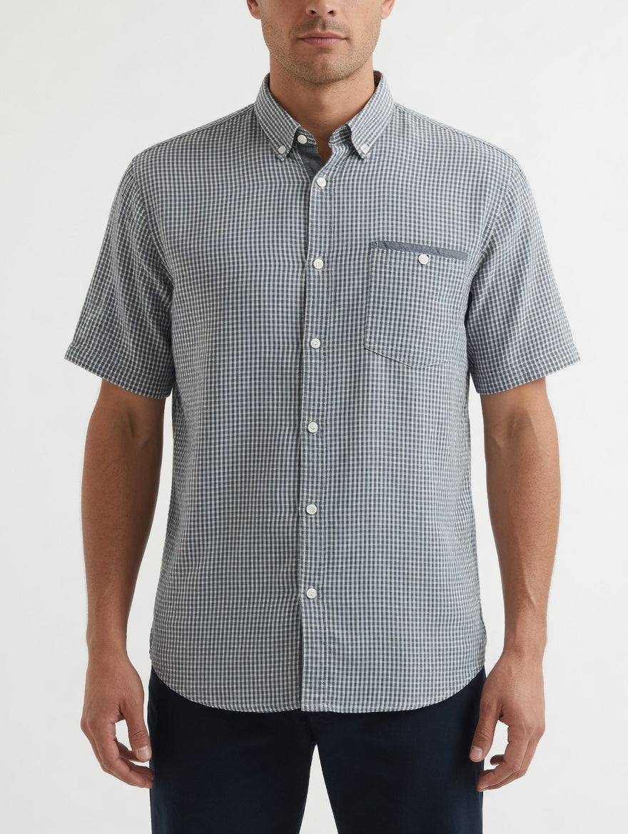 Cedar Wood State Men's Black White Gingham