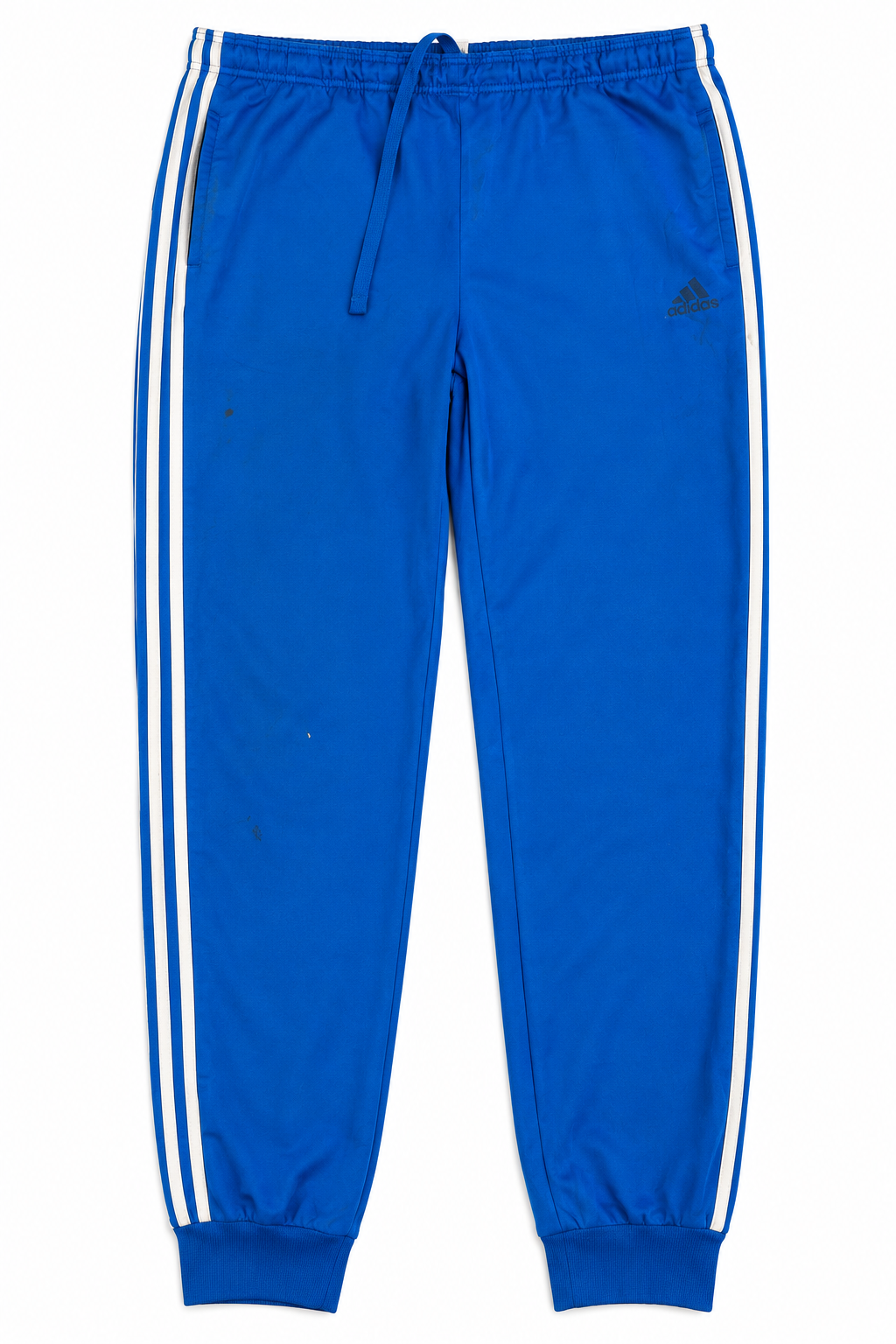 Adidas Blue Cuffed Stripe Track Trousers | XL