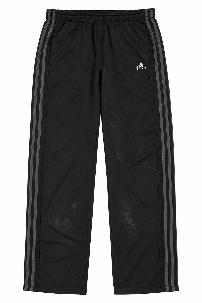 Adidas Black Tonal Stripe Track Trousers | Large