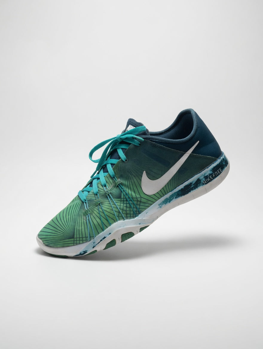 Nike Free Green & Blue Running Shoes
