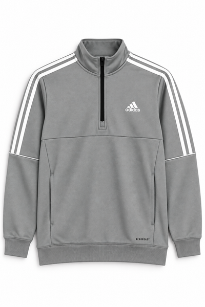 Adidas Grey Quarter Zip, Large