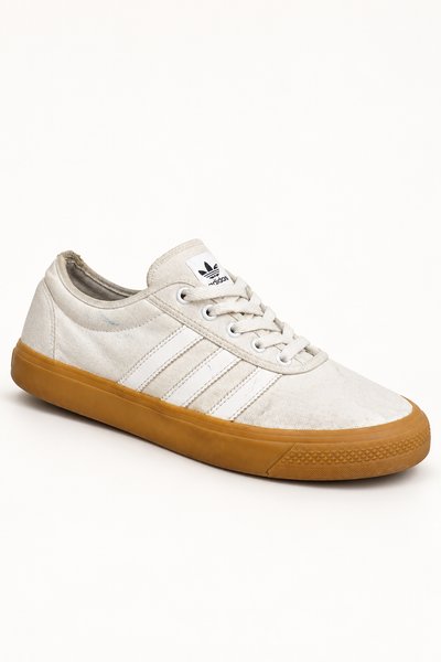 Adidas White Gum Sole Sneakers, UK 10.5