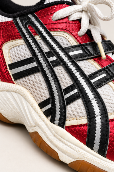 ASICS Red & White Sneakers, UK 9