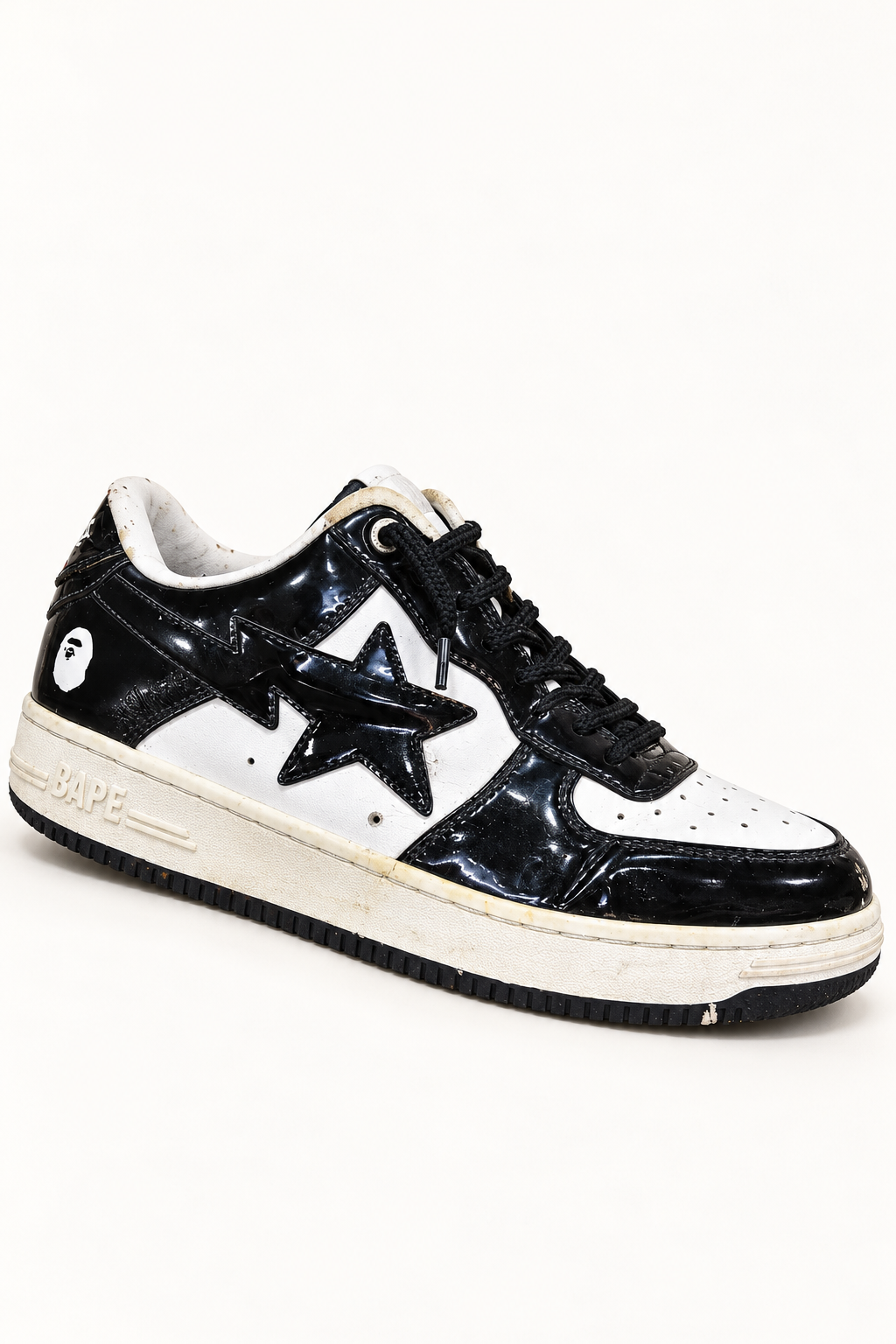 BAPE Black White Star Sneakers, UK 9