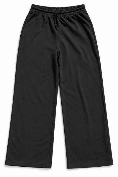 Black Baggy Drawstring Trousers | Large