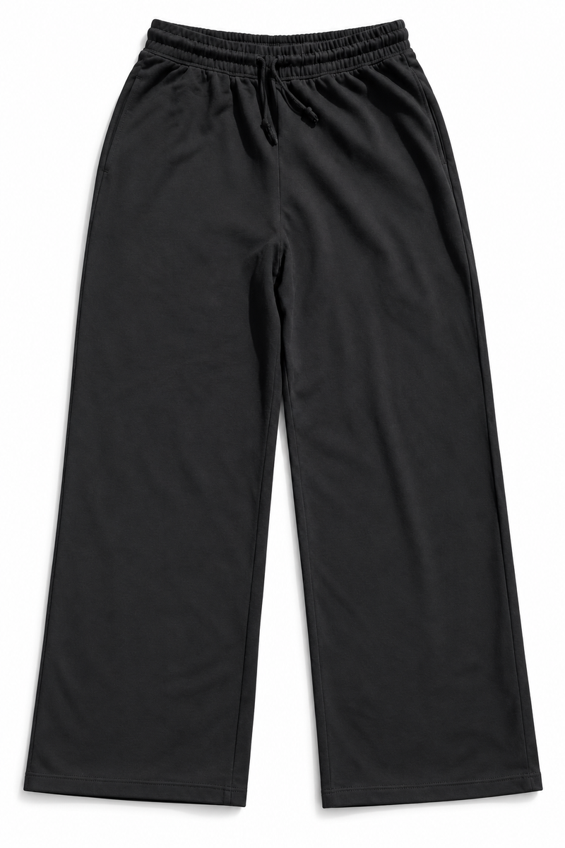 Black Baggy Drawstring Trousers | Large