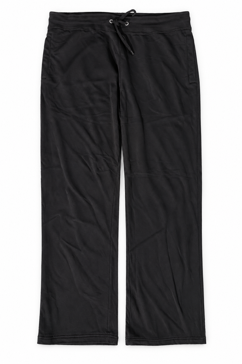 Black Baggy Drawstring Trousers | XL