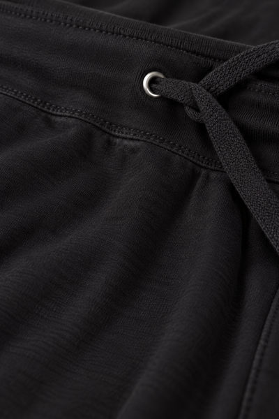 Black Baggy Drawstring Trousers | XL