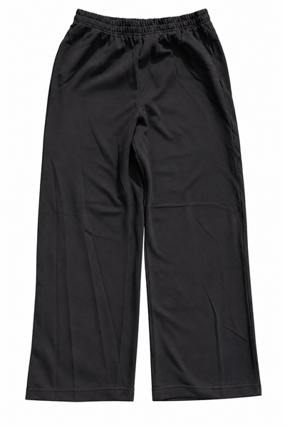 Black Baggy Elastic Waist Trousers | Medium