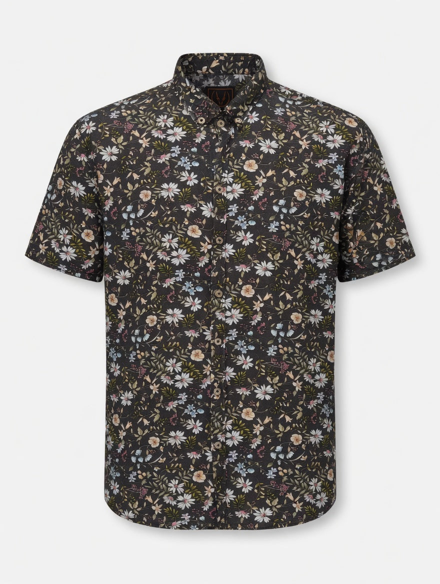 LuxHide Men's Floral Short Sleeve