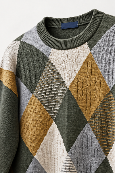 Diamond Knit Sweater, Large