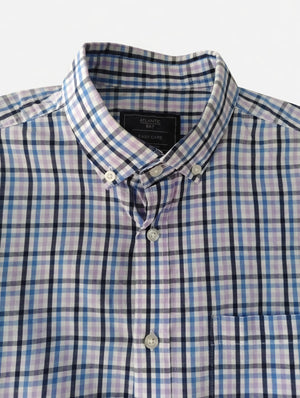 Atlantic Bay Men's Short Sleeve Plaid Button Down
