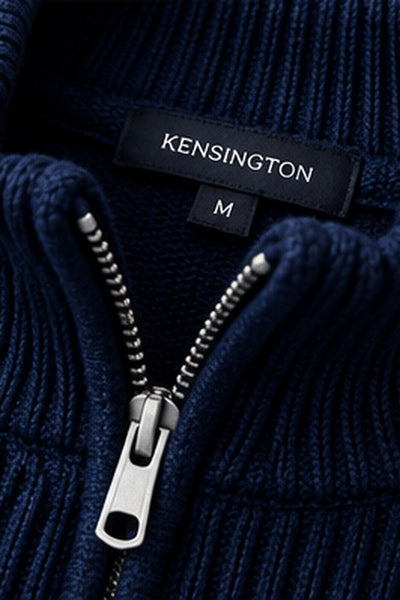 Kensington Navy Full Zip Knit Cardigan | Medium