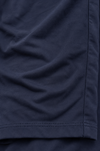 Navy Baggy Trousers, Black Drawstring | Large