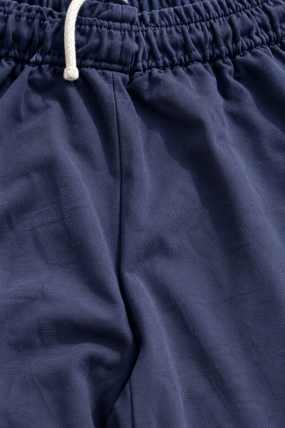 Navy Baggy Trousers, White Drawstring | Large