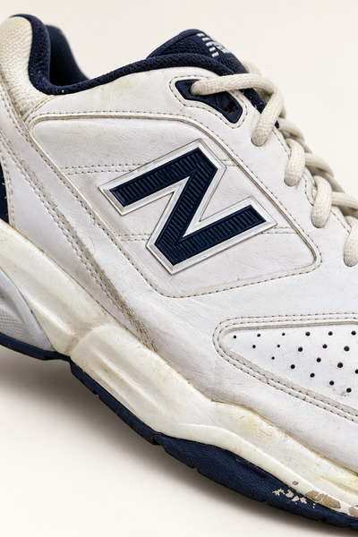 New Balance White Navy Trainers, UK 12