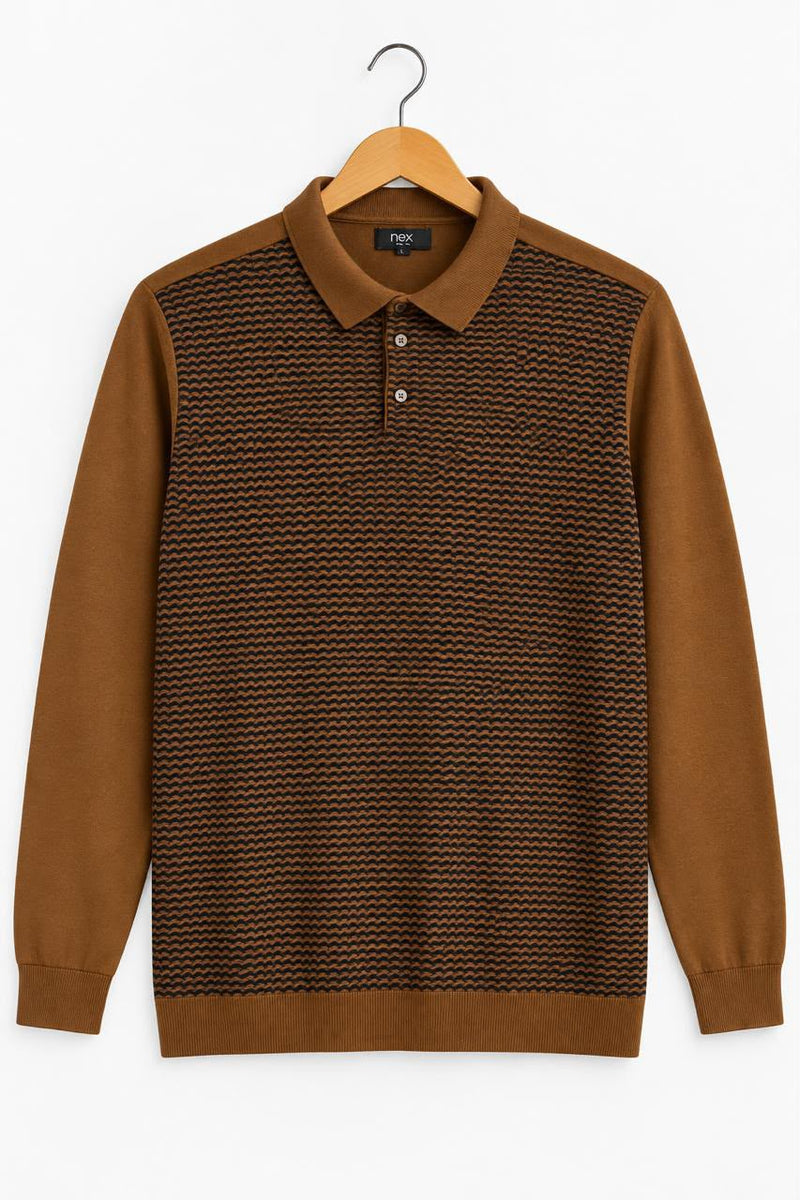Next Brown Collared Sweater, Large